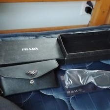 PRADA SPR 17W-F Women's Designer Black Plastic Sunglasses