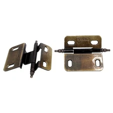 Pair Amerock Minaret Tip Antique English Cabinet Hinge 3/8" Inset PKR7687MAE