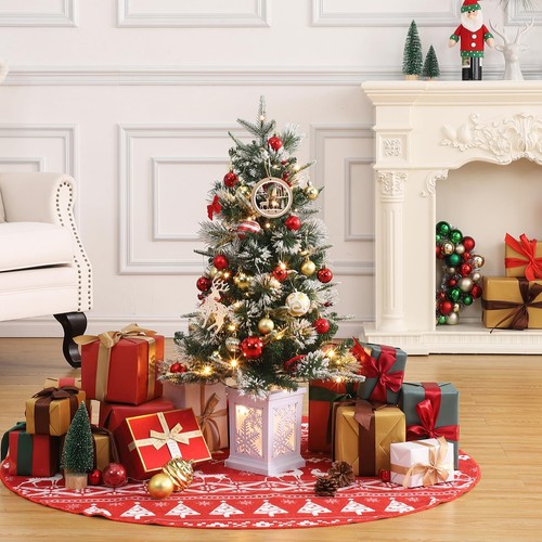Pre-Lit 3ft Artificial Mini Christmas Tree, Nordic Spruce, 78 White Lights, L... - Picture 6 of 9