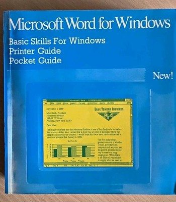 Microsoft Word for Windows Version 1.0, Originalhandbuch, Englisch, 1989