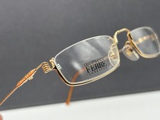 Ferre Eyeglasses Frames Reading men woman Gold Angular Half Gff 565 Np