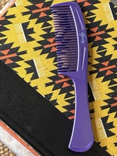 Vintage 80s Goody Super Comb 8.5" Purple Plastic Pocket Handle Retro Plastic
