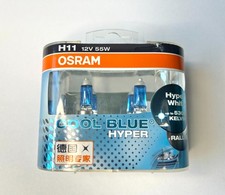2x New Oem Osram H11 55w 62211cbh Headlight Bulb Set Cool Blue Hyper White