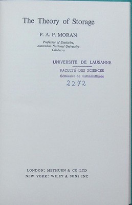 The theory of storage P.A.P. Moran. Methuen's monographs on applied probability 