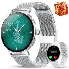 Smart Watch for Women, 1.27" Thin Face Fitness Tracker with Bluetooth Calls