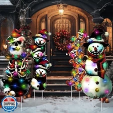 Bencailor 4 Pcs Christmas Outdoor Yard Decorations Gothic Christm