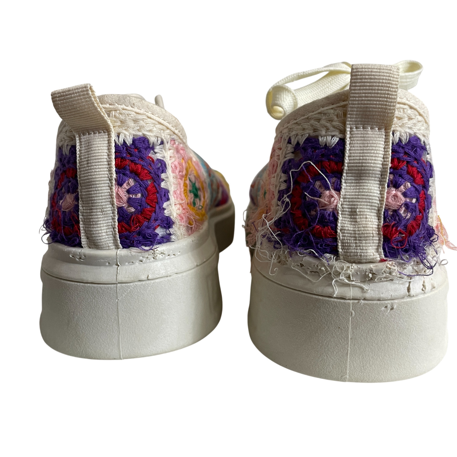 Mata Crochet 7 Patchwork Multi Colored Platform S… - image 5