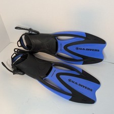 U.S. Divers Proflex Fins/Snorkel flippers Adult Size 5-8 Blue  Black Sturdy