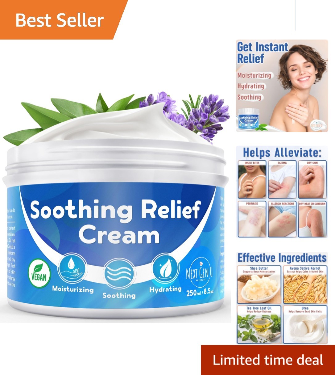 - 8.5 Oz Eczema & Sunburn Therapy For Sensitive Skin
