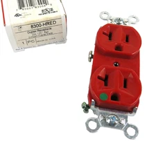 Pass & Seymour 8300-HRED Duplex Receptacle 20A 125V Hospital Grade