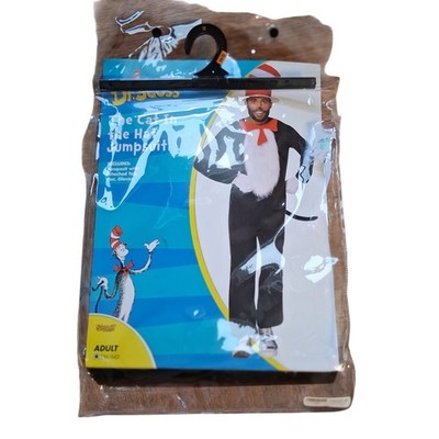 Dr Seuss The Cat in the Hat jumpsuit costume hat gloves adult S M Spirit brand