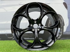 4x R19 Inch 5x110 Alfa Romeo Rolo Style Black Gloss Wheels : Fits Pour Giulia