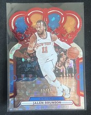 2023-24 Panini Crown Royale - Jalen Brunson #78 Red Crystal /49 Knicks Die Cut