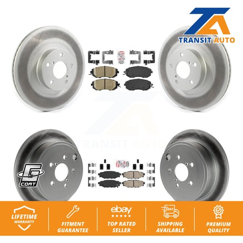 Front Rear Ceramic Pad Coat Brake Rotors Kit For Subaru Impreza Forester Outback - Picture 1 of 11