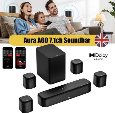 ULTIMEA 7.1ch Soundbar mit Dolby Atmos, Surround Sound System für TV, Aura A60