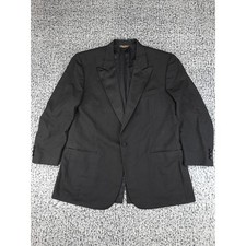Brooks Brothers Tuxedo Jacket Mens 46 Black Peak Lapel Wool Made in USA