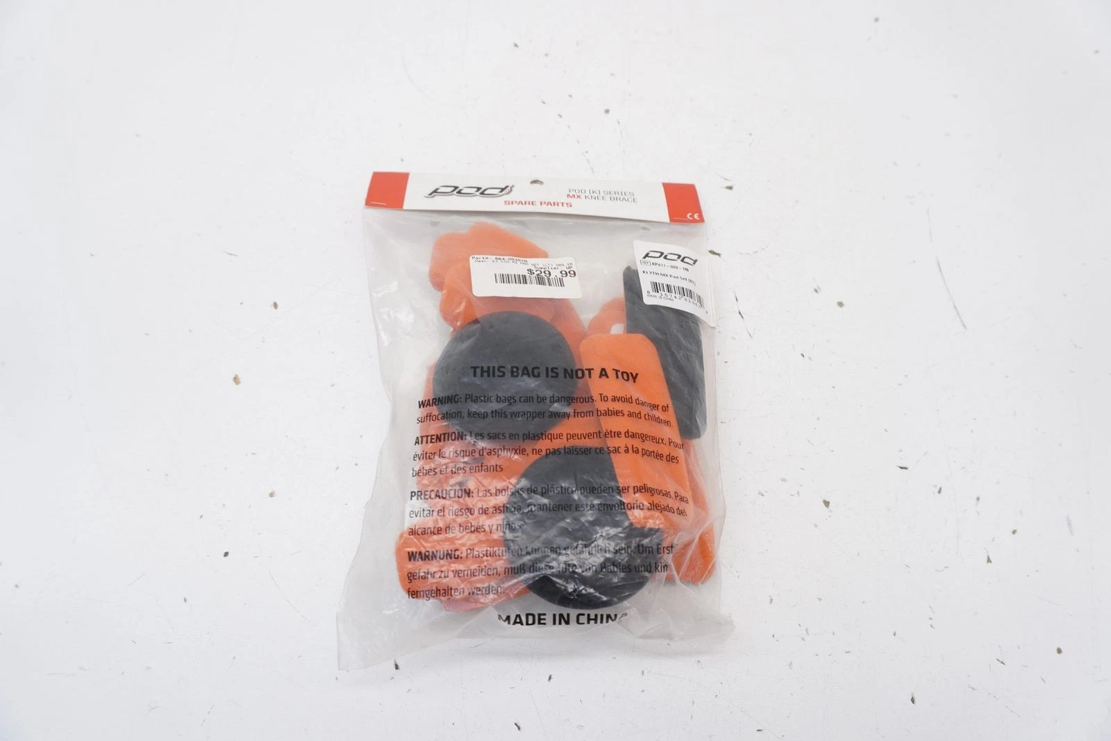 POD K1 Youth MX Knee Brace Replacement Foam Pad Set Left Right KP410-009-YM A1