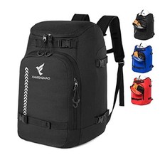 Ski Boot Bag,50L Waterproof Ski Boot Travel Backpack for Snowboard Boots, Black