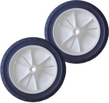 Zweipappel Pair of Wheels Universal Replacement for Lawn Mower 7 inch, Black