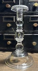 Steuben Art Glass Controlled Bubble Teardrop Candlestick  10"