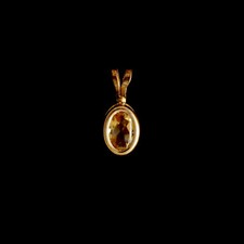 9ct Yellow Gold Oval Citrine Pendant (6x4mm) - Optional Chain
