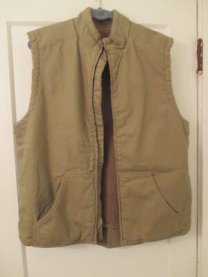 RedHead Men's LARGE  Beige/brown  Hunting Fishing Vest  cotton shell