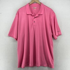 IZOD Shirt Men 2XL Polo Golf XTreme Function Check Performance Short Sleeve Pink