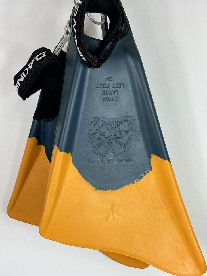 Churchill Makapuu Boogie Body Board Swim Fins XL DAKINE Fin Leash With