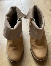 J Shoes "Saloon" Boots - Tan All Leather - Size 6.5 UK, 39.5 EU