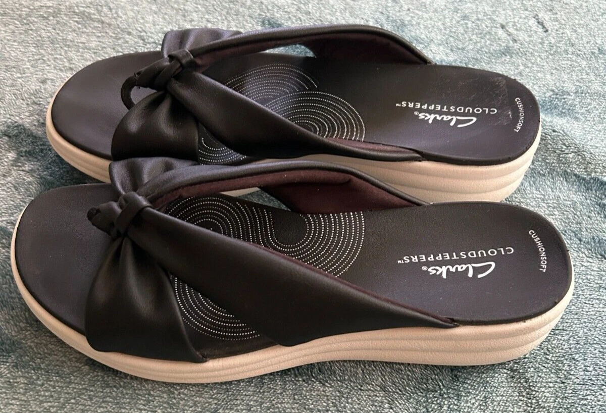 Sandali Clarks Cludsteppers morbidi neri antiscivolo misura 8M