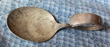  WEIDLICH STERLING SILVER BENT HANDLE BABY FEEDING SPOON - VIRGINIA - NO MONO