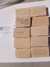 10 BARS RAW GOAT MILK SOAP PURE ESSENTIAL OILS HAPPY GOAT CREAMERY CHEAP BULK LO