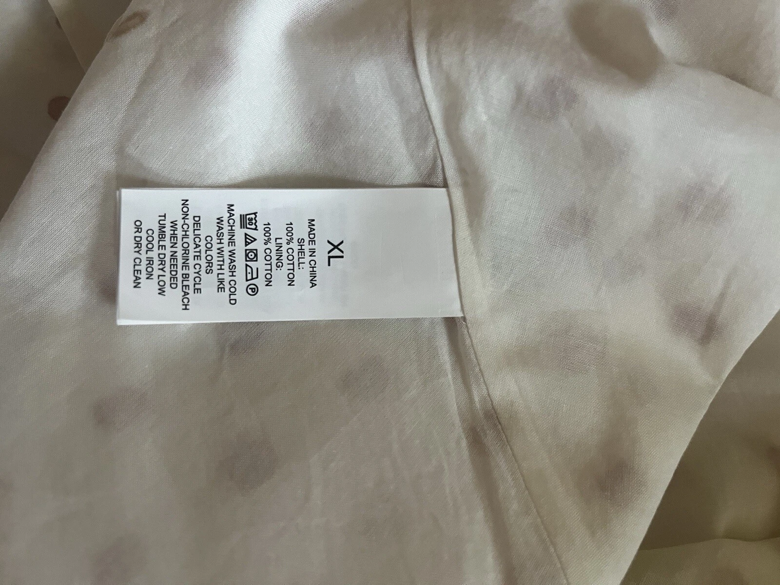 Abito Kate Spade nuovo con etichette 100% cotone XL tasche foderato bianco con pois malva