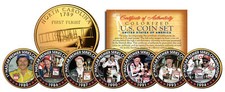 DALE EARNHARDT 7-Time Champ 24K Gold Plated North Carolina Quarters 7-Coin Set