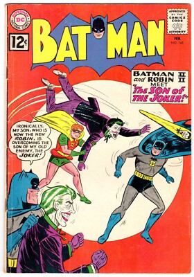 BATMAN #145   BATMAN II & ROBIN II Story!  SON OF JOKER Story!  VG+ (4.5)   1962