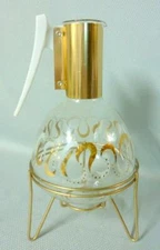 Mid Century Atomic Modern Colony Art Glass Carafe with Stand