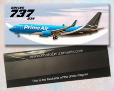Prime Air Boeing 737-83N Handmade 2" x 5" Fridge Magnet (PMT1754)