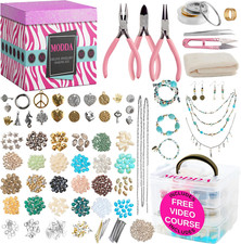 Deluxe Jewelry Making Kit with Video Course, Includes Instructions, Beads, Neckl