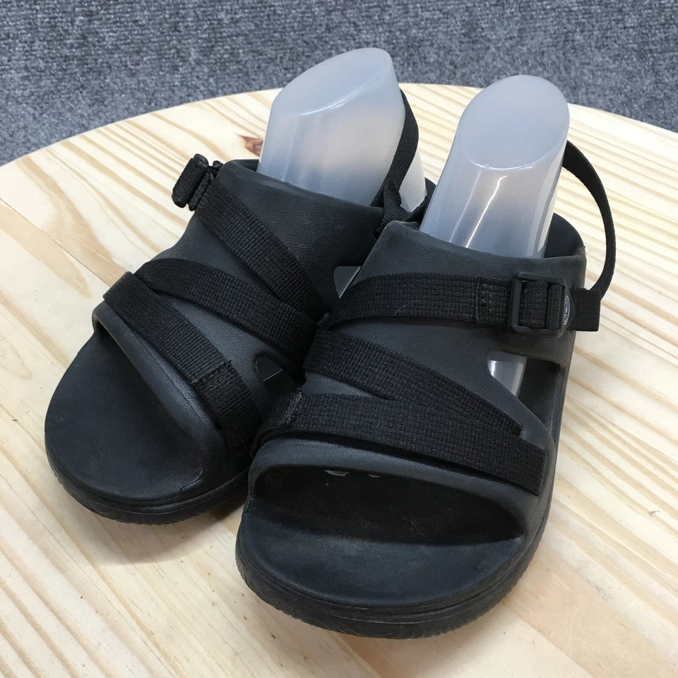 Sandalias Chaco Niños Junior 5 Chillos Deportivas Cordones Negras Cómodas Planas JCH180326 Foto 4 de 4