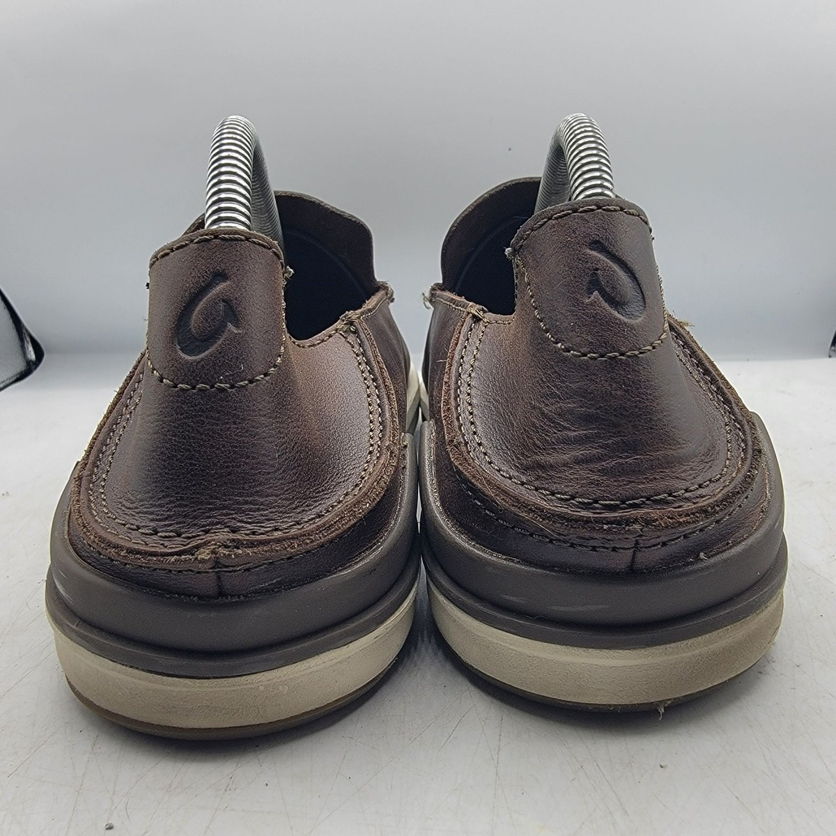 Olukai Kakaha Mens 10 Brown Leather Slip On Shoes Casual  display picture 2