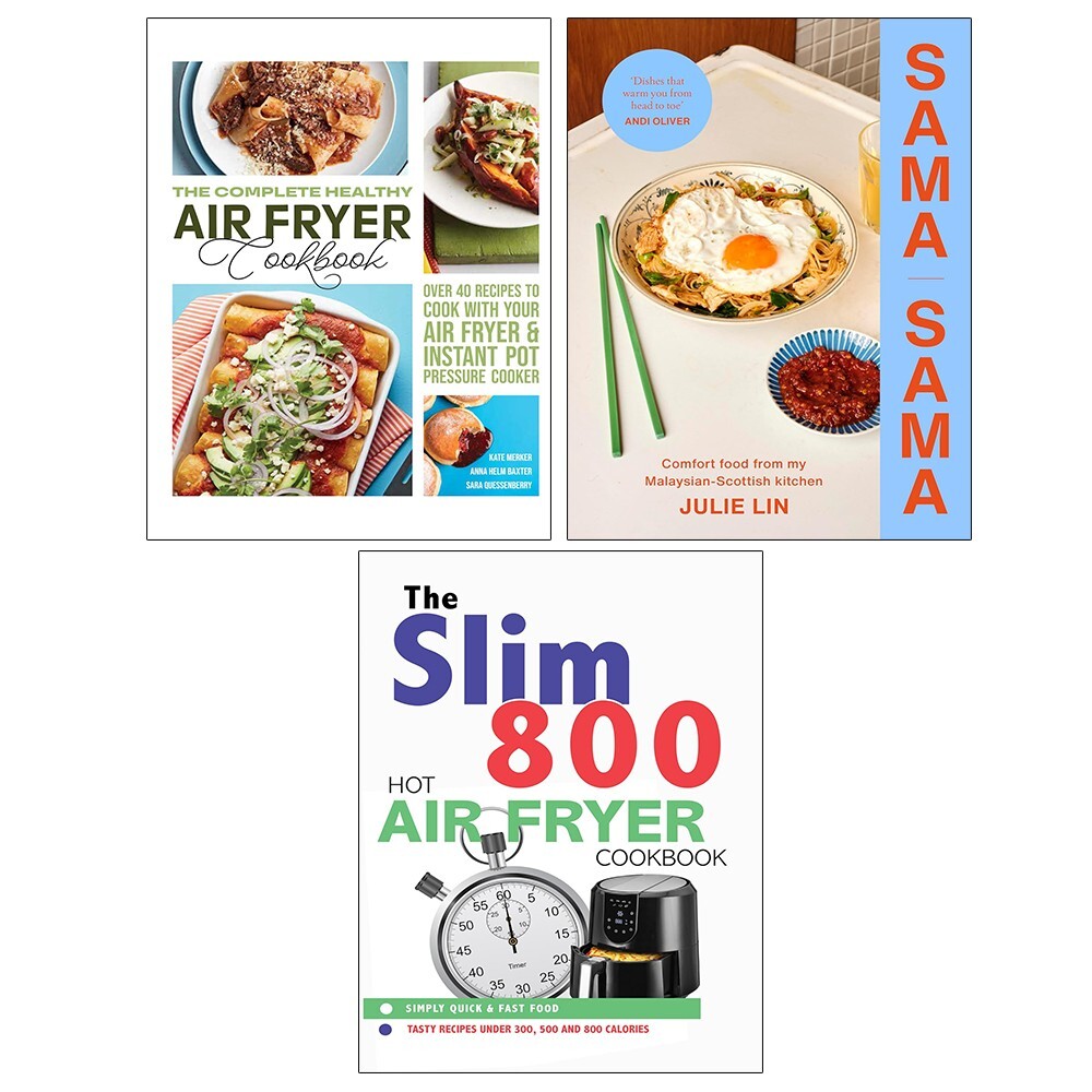Sama Sama (HB), Slim 800 Hot Air Fryer,Complete Healthy Air Fryer 3 Books Set