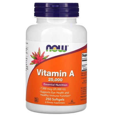 NOW FOODS Vitamin A 25 000 250 Softgels