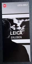 Leica Prospektkarte Leica Welt "LEICA ERLEBEN", DIN-Lang, 2 Seiten, Neu!