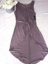 Liberty Love Open Front Tie Knot Sleeveless Knit Top Women's Size L NWT