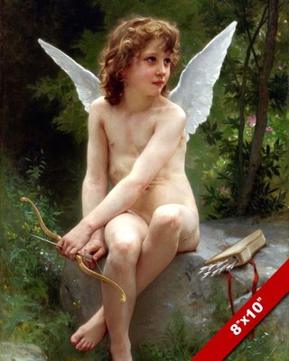 ★ORIGINALアート GIVE LOVE Away 2day CUPID ANGEL W BOW & LOVE ARROW VALENTINE'S DAY PAINTING ART REAL