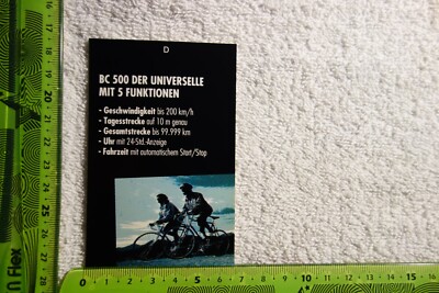 Alter Aufkleber FahrRadsport Bike BMX Fahrradcomputer CATEYE (?) BC 500