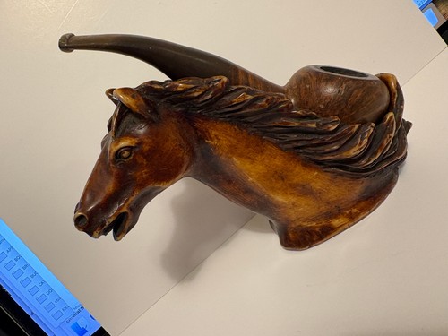 PIPE REST & PIPE, COMOY'S OF LONDON, MADE IN ITALY HORSE HEAD RESIN VINTAGE - Picture 17 of 17