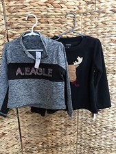 Nwt Sz 5-6 2 Piece Boys Bundle Am Eagle, Carters