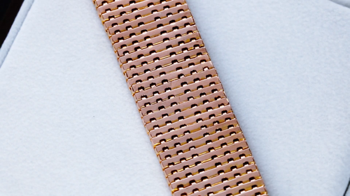 Antikes Armband 6,50ct Diamant und 16k Rotgold um 1930 - Video 1 von 1