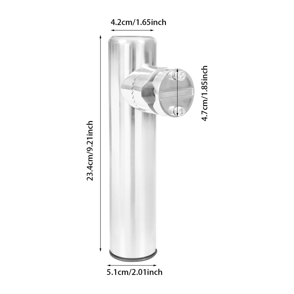 2Stück Bootsrutenhalter Angelrutenhalter Edelstahl Für 19-25mm Reling Yacht Boot - Bild 3 von 4